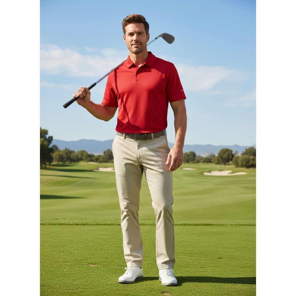 Nike Golf Dri-FIT Red Polo Shirt – Size S